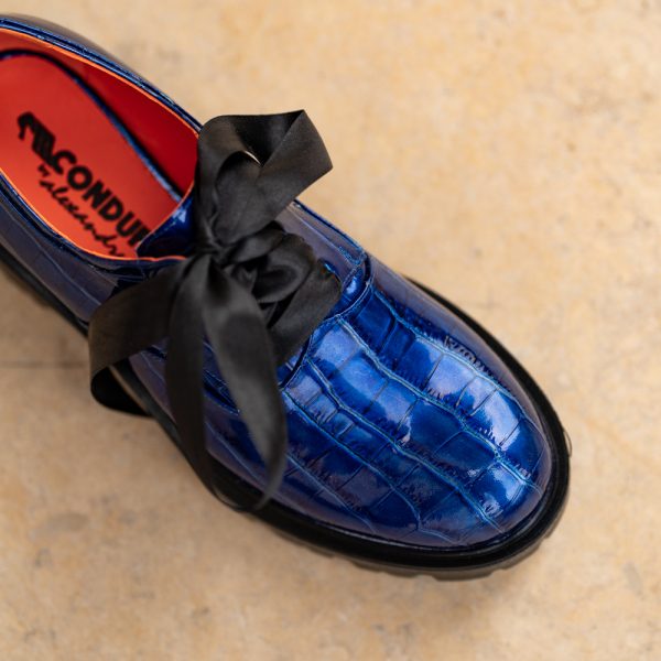 Pantofi Dama cu Siret Renate Cobalt - imagine 2