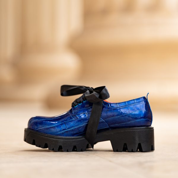 Pantofi Dama cu Siret Renate Cobalt - imagine 3