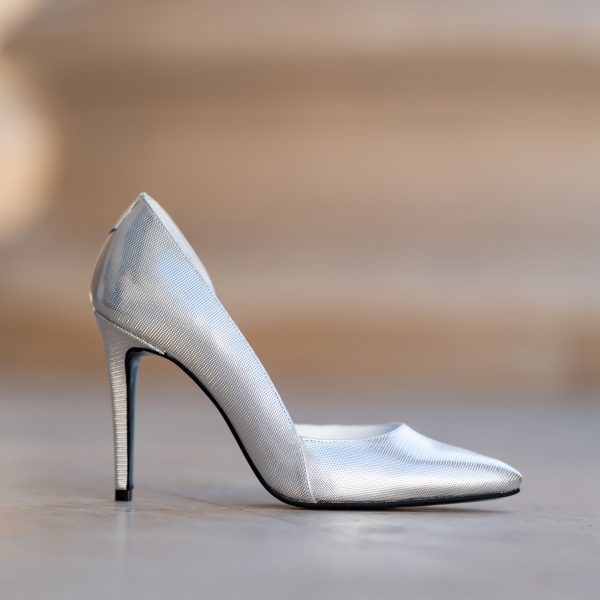 Pantofi Stiletto Aime Argintiu