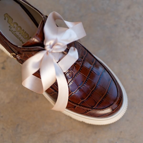 Pantofi Dama cu Talpa Groasa Amani Dark Brown - imagine 3