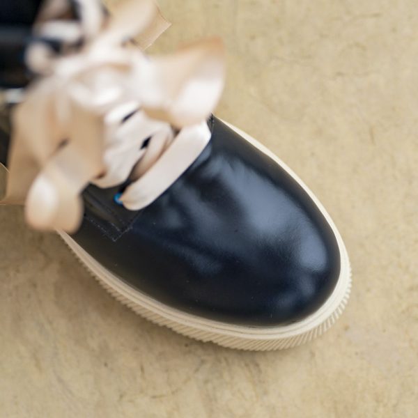 Ghete Dama din Piele Naturala Aiko Bleumarin - imagine 3