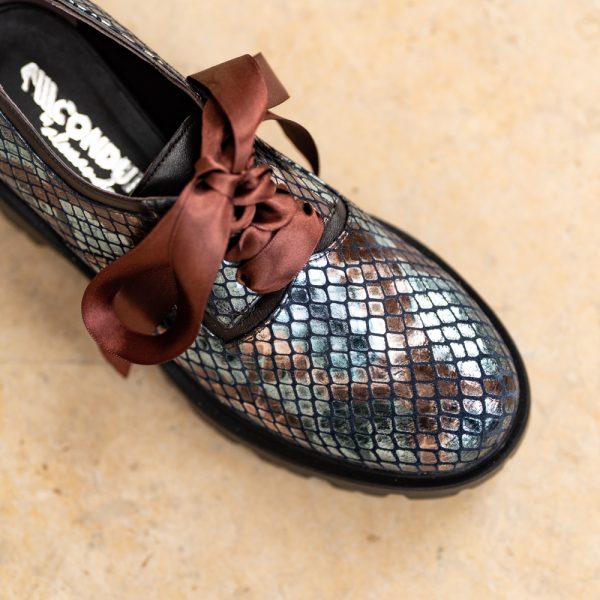 Pantofi Dama cu Siret Renate Antracit - imagine 3