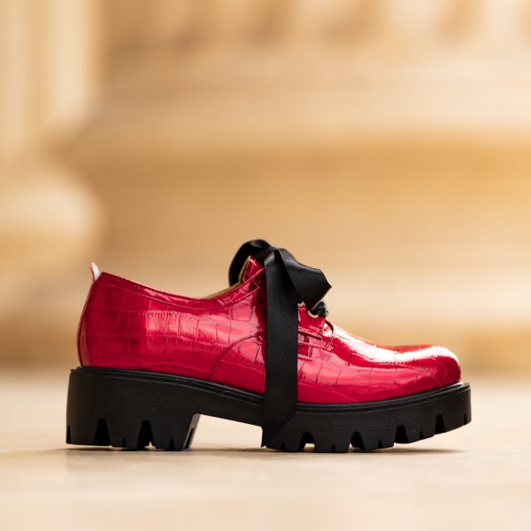 Pantofi Dama cu Siret Renate Red
