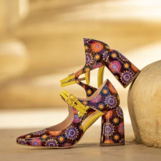 Pantofi dama Fantasy Flori Multicolore