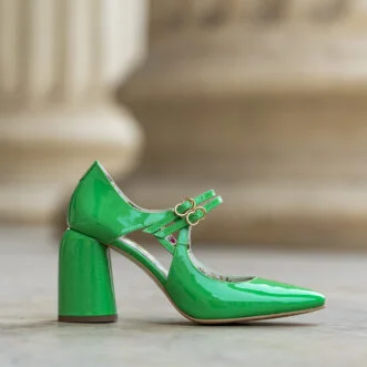 Pantofi dama piele naturala Fantasy Green 